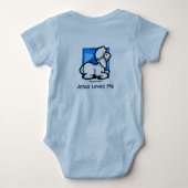 Jezus houdt van me Lamb Romper (Achterkant)