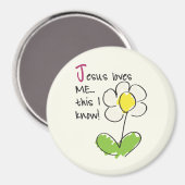 Jezus houdt van me magneet (Voorkant / Achterkant)