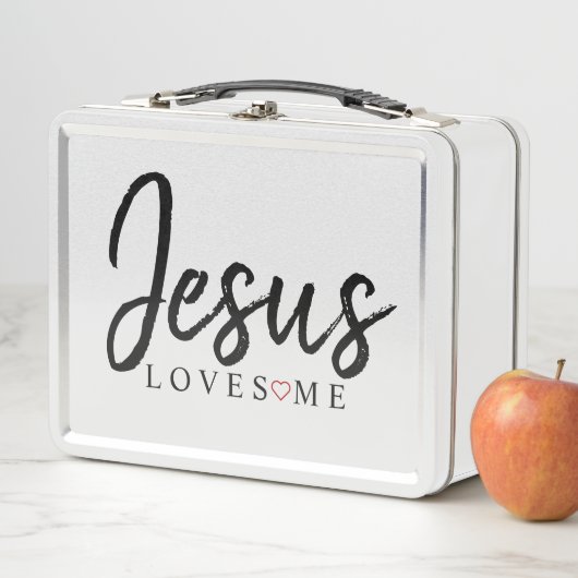 Jezus houdt van me met rood hart | (In situ)