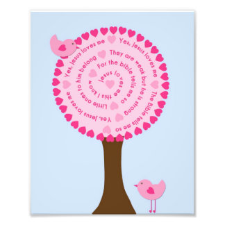 Jezus houdt van me, neursery Art Foto Afdruk