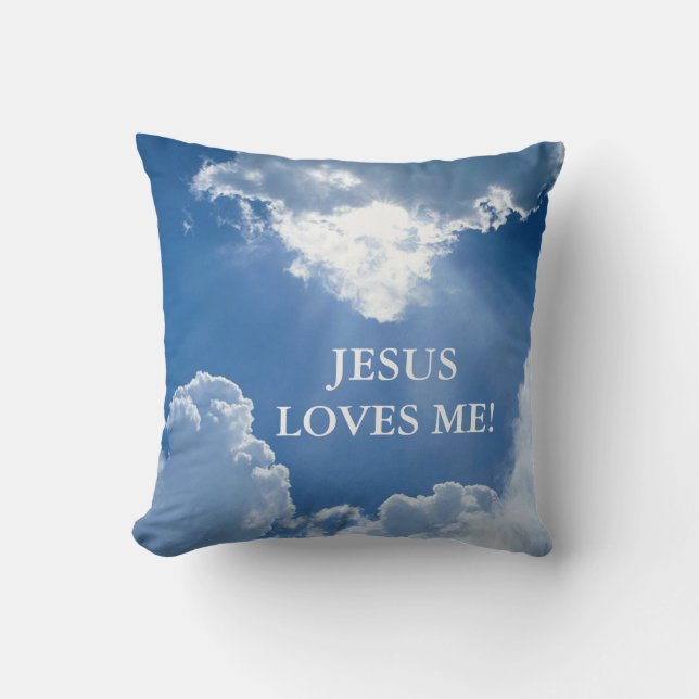 Jezus houdt van me Pillow Kussen (Voorkant)