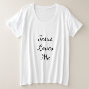 Jezus houdt van me plus grootte T-shirt