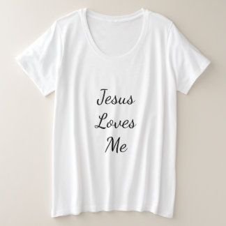 Jezus houdt van me plus grootte T-shirt