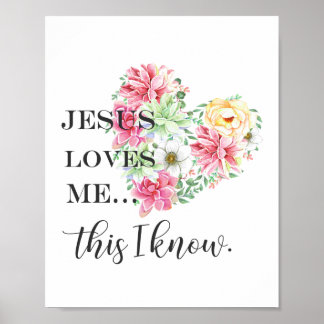 Jezus houdt van me. poster