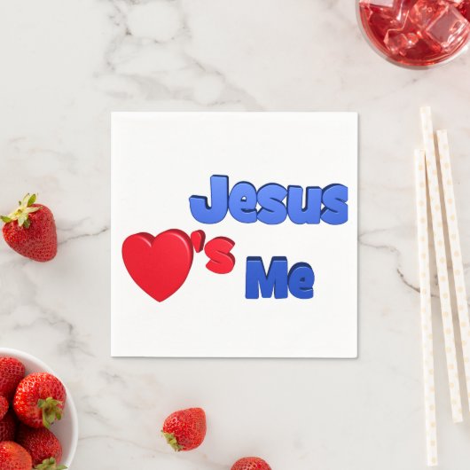 Jezus houdt van me servetten (Insitu)