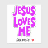 Jezus houdt van me sticker (Vel)