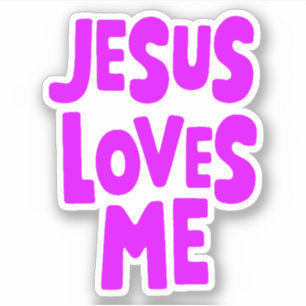 Jezus houdt van me sticker