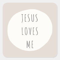 Jezus houdt van me. Stickers en labels