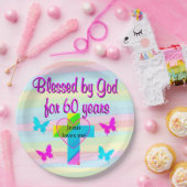 JEZUS HOUDT VAN MIJ 60STE VERJAARDAG PAPIEREN BORD (Feest)