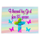 JEZUS HOUDT VAN MIJ 85E VERJAARDAG CADEAU TAS GROOT CADEAUZAKJE (Voorkant)