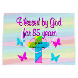 JEZUS HOUDT VAN MIJ 85E VERJAARDAG CADEAU TAS GROOT CADEAUZAKJE