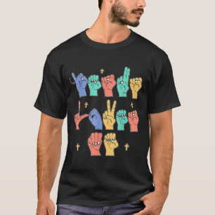 Jezus Houdt Van Mij Asl Christelijke Jezus Peuter  T-shirt