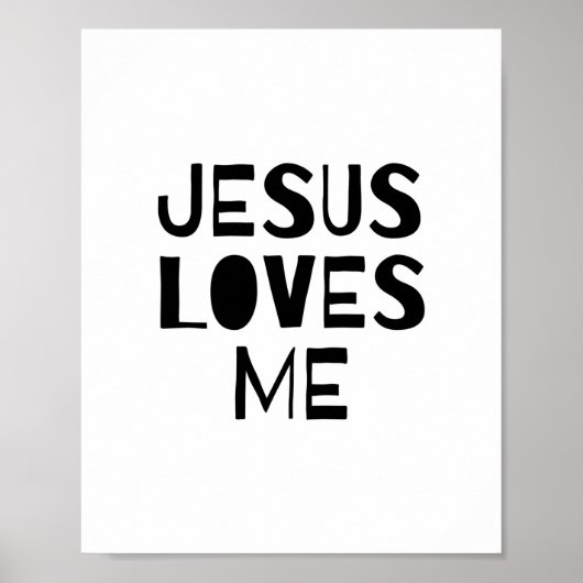 Jezus houdt van mij, Bijbelversie, Schrift Poster (Voorkant)