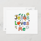 Jezus houdt van mij briefkaart (Voorkant / Achterkant)