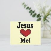 Jezus houdt van mij briefkaart (Staand voorkant)