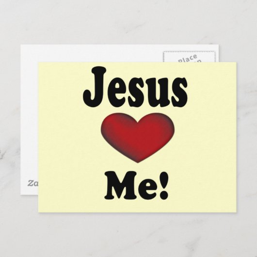 Jezus houdt van mij briefkaart (Voorkant / Achterkant)