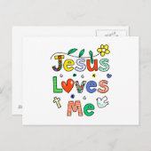 Jezus houdt van mij briefkaart (Voorkant / Achterkant)