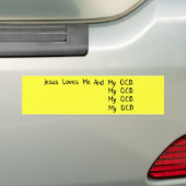 Jezus houdt van mij bumpersticker (Op auto)