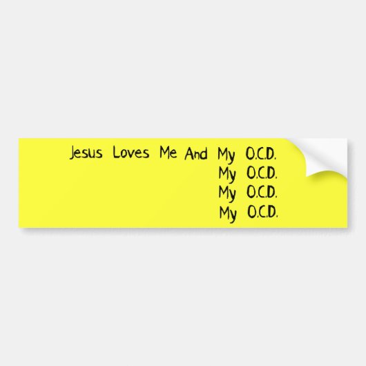 Jezus houdt van mij bumpersticker (Voorkant)