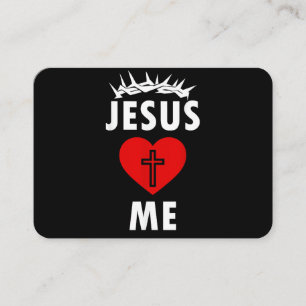 Jezus Houdt Van Mij Christen Religieus Visitekaartje