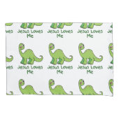 Jezus houdt van mij Dinosaurussen Kussensloop (Voorkant)