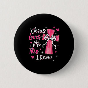 Jezus houdt van mij, dit weet ik, God Religieus Ch Ronde Button 5,7 Cm