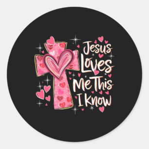 Jezus houdt van mij, dit weet ik, God Religieus Ch Ronde Sticker