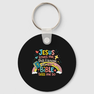 Jezus houdt van mij, dit weet ik, jongens, kindere sleutelhanger