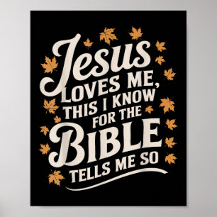 Jezus houdt van mij, dit weet ik voor de Bijbel -  Poster