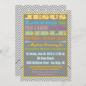 Jezus houdt van mij Doop/Uitnodiging tot doop Kaart (Voorkant / Achterkant)