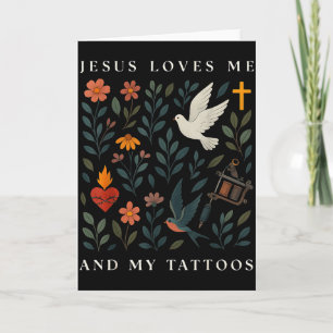 Jezus houdt van mij en mijn tatoeages kaart
