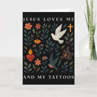 Jezus houdt van mij en mijn tatoeages  kaart