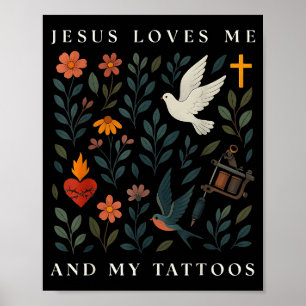 Jezus houdt van mij en mijn tatoeages poster