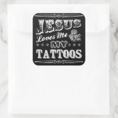 Jezus houdt van mij en mijn Tattoos Stickers (Tas)