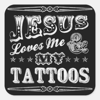 Jezus houdt van mij en mijn Tattoos Stickers