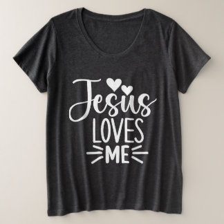 Jezus houdt van mij grote maat t-shirt
