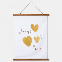 Jezus houdt van mij Houten Tapijt Teken modern