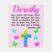 JEZUS HOUDT VAN MIJ JEREMIA 29:11 GEPERSONALISEERD FLEECE DEKEN (Voorkant)