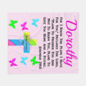 JEZUS HOUDT VAN MIJ JEREMIA 29:11 GEPERSONALISEERD FLEECE DEKEN (Voorkant (Horizontaal))