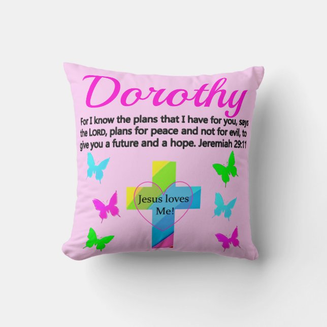 JEZUS HOUDT VAN MIJ JEREMIA 29:11 GEPERSONALISEERD KUSSEN (Voorkant)