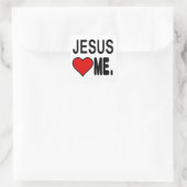 Jezus houdt van mij Jezus geschenken Vierkante Sticker (Tas)