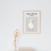 Jezus houdt van mij John 3:16 Baby Duck Poster