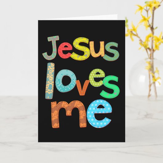 Jezus houdt van mij kaart (Gele Bloem)