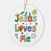 Jezus houdt van mij keramisch ornament (Links)