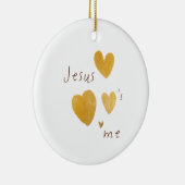 Jezus houdt van mij. Kerst ornament modern. (Rechts)