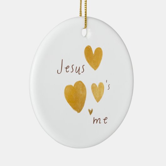 Jezus houdt van mij. Kerst ornament modern. (Rechts)