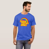 Jezus houdt van mij (met regenboog) t-shirt (Voorkant volledig)