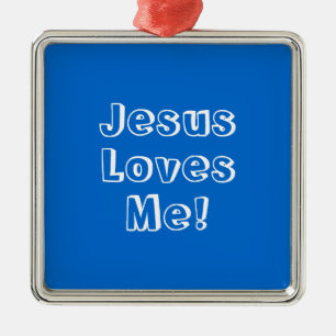Jezus, houdt van mij! metalen ornament