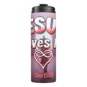 Jezus houdt van mij: Oneindig Hart Thermosbeker (Voorkant)