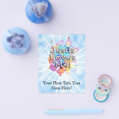 Jezus houdt van mij, pastel Waterverf Flyer (Enkel)